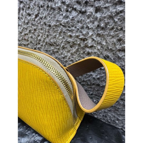 Nora Lozza Women\'s Textured Leather Adjustable Waist Pack Belt‎ Bag Yellow main image 8